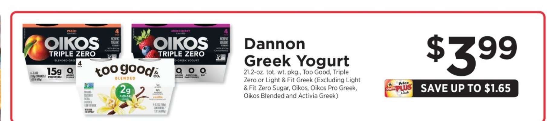 Dannon Greek Yogurt