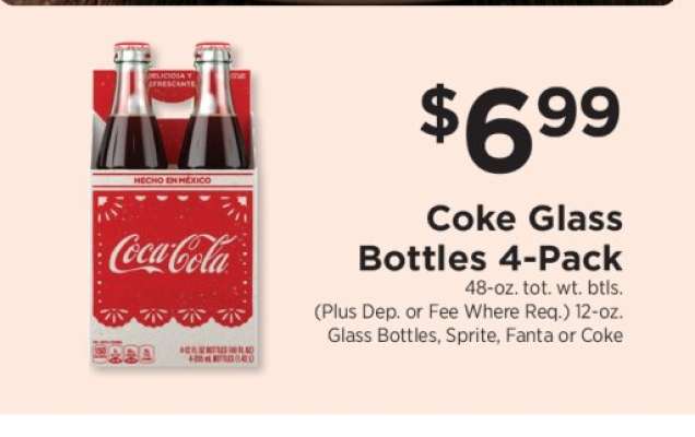 Coke Glass Bottles 4-Pack