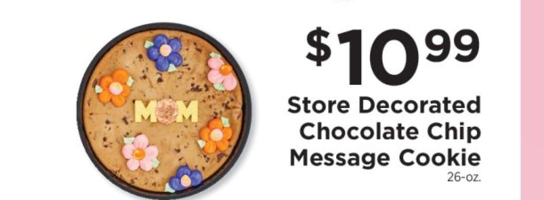 Store Decorated Chocolate Chip Message Cookie