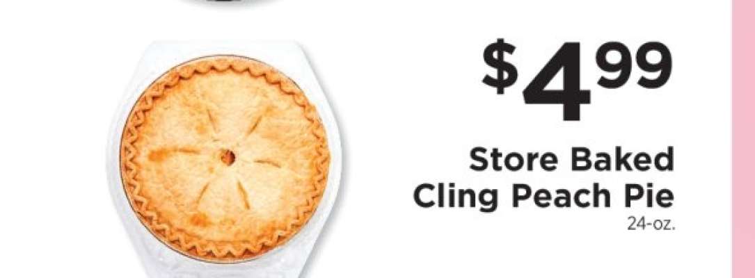Store Baked Cling Peach Pie