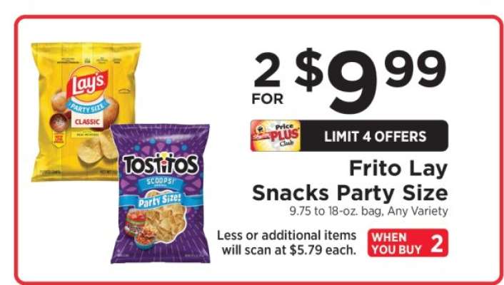 Frito Lay Snacks Party Size