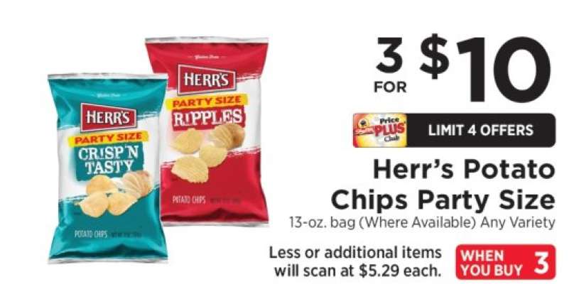 Herr’s Potato Chips Party Size