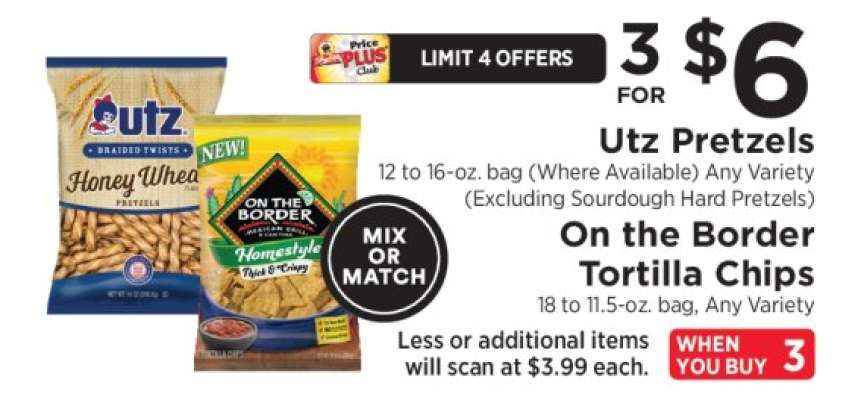 Utz Pretzels & On the Border Tortilla Chips
