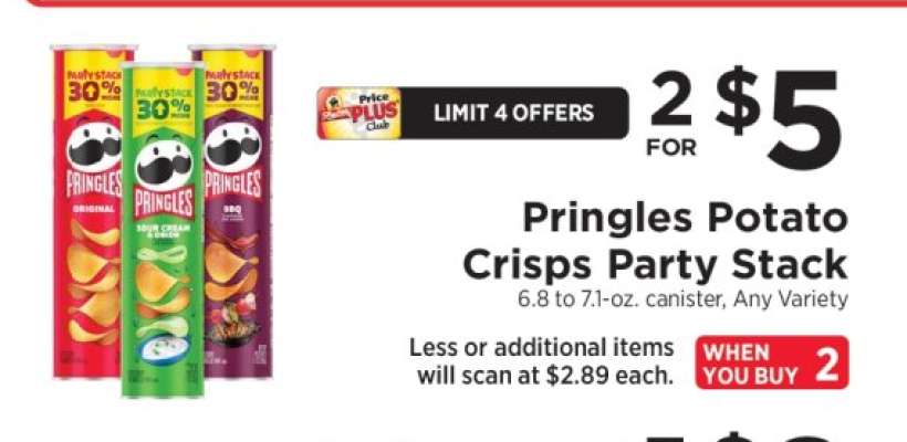 Pringles Potato Crisps Party Stack