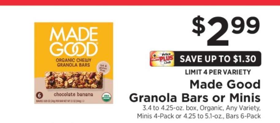 Made Good Granola Bars or Minis