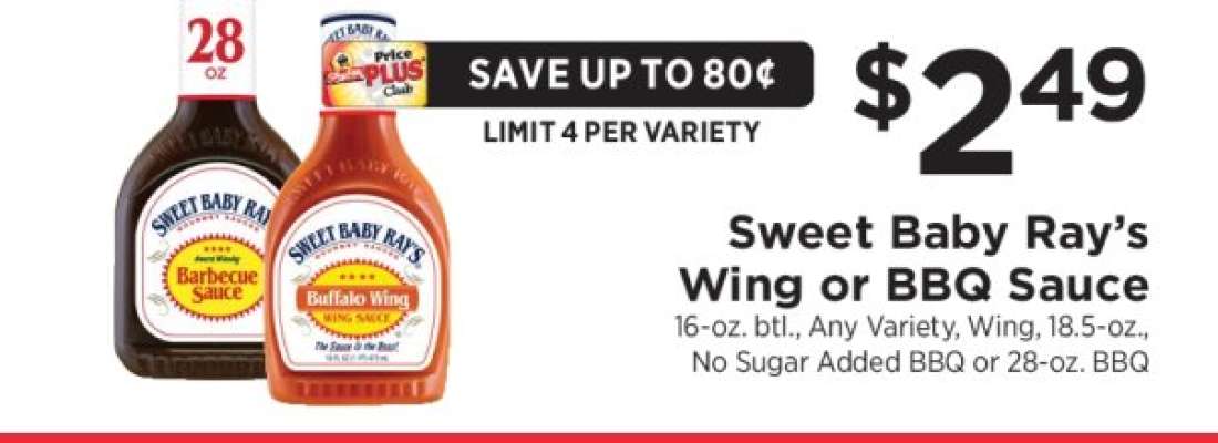 Sweet Baby Ray’s Wing or BBQ Sauce