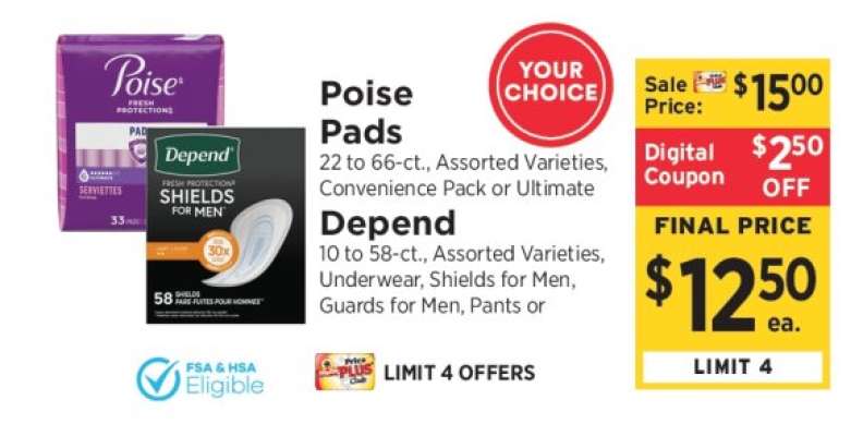 Poise Pads / Depend