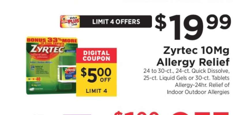 Zyrtec 10Mg Allergy Relief