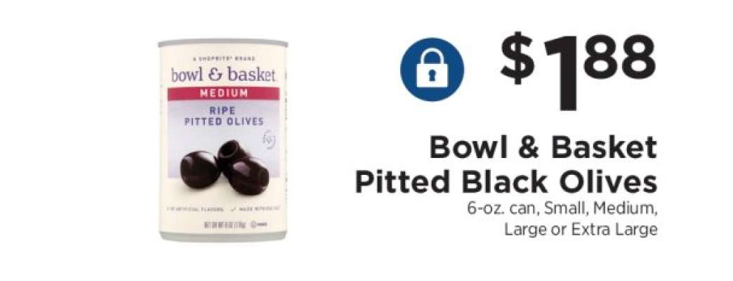 Bowl & Basket Pitted Black Olives