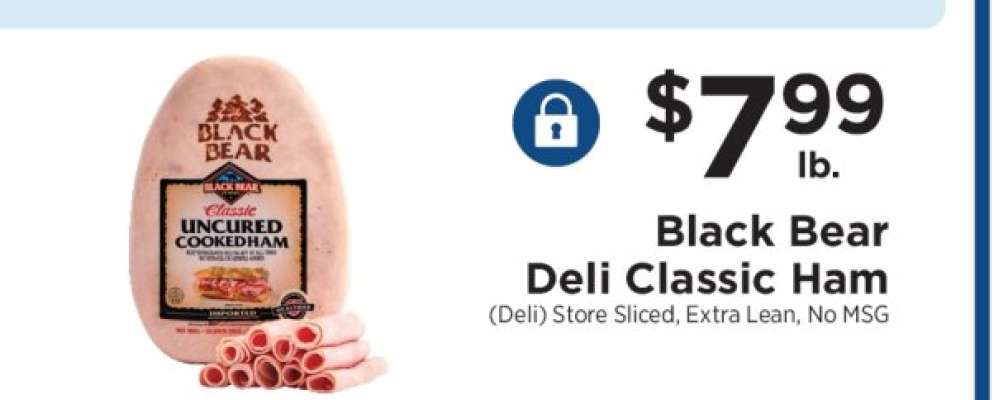 Black Bear Deli Classic Ham