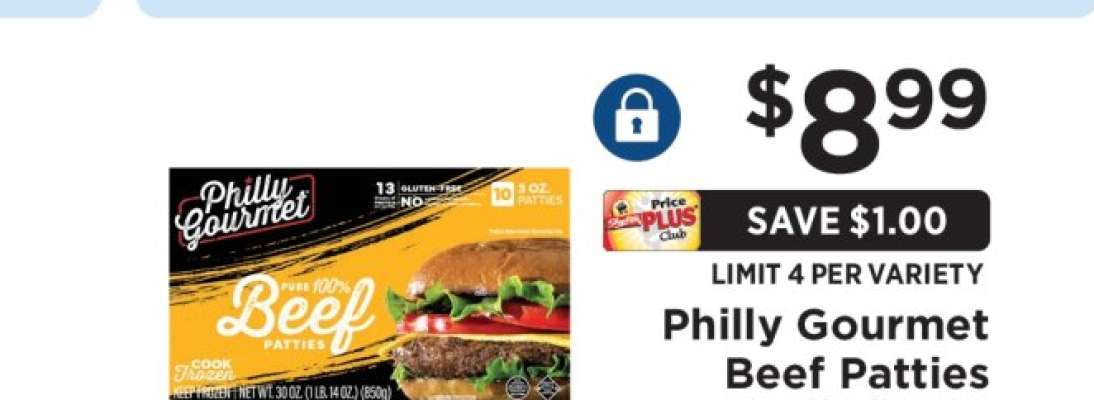 Philly Gourmet Beef Patties