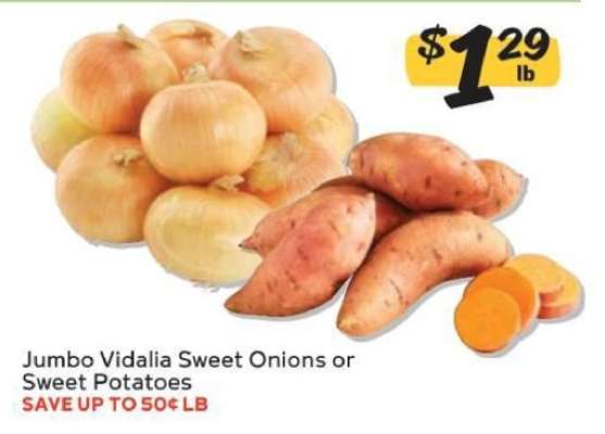 Jumbo Vidalia Sweet Onions or Sweet Potatoes