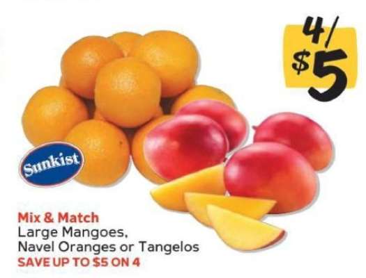 Mix & Match Large Mangoes, Navel Oranges or Tangelos