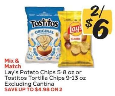 Lay's Potato Chips or Tostitos Tortilla Chips
