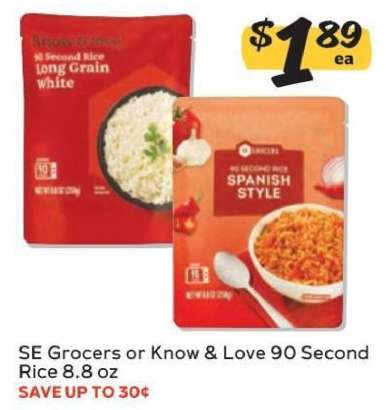 SE Grocers or Know & Love 90 Second Rice