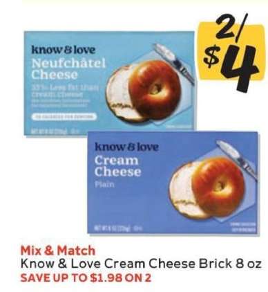 Know & Love Cream Cheese Brick 8 oz
