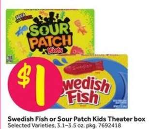 Swedish Fish or Sour Patch Kids Theater box