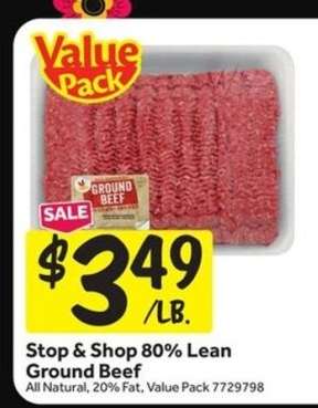 Stop & Shop 80% Lean Ground Beef