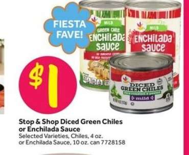Stop & Shop Diced Green Chiles or Enchilada Sauce