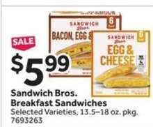 Sandwich Bros. Breakfast Sandwiches