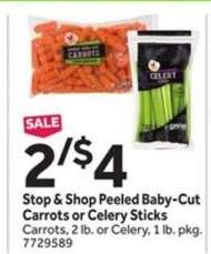 Stop & Shop Peeled Baby-Cut Carrots or Celery Sticks