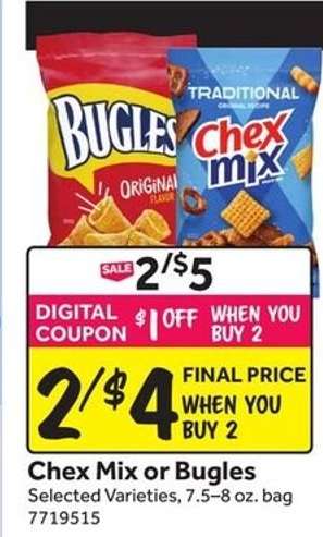 Chex Mix or Bugles