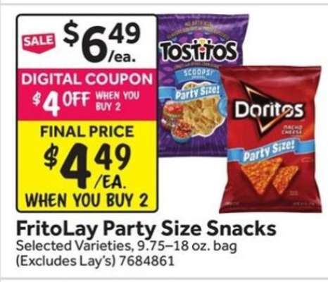 FritoLay Party Size Snacks