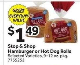 Stop & Shop Hamburger or Hot Dog Rolls