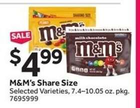 M & M' s Share Size