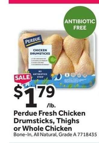 Perdue Fresh Chicken Drumsticks, Thighs or Whole Chicken