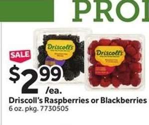 Driscoll's Raspberries or Blackberries