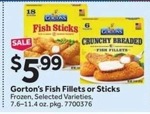 Gorton's Fish Fillets or Sticks