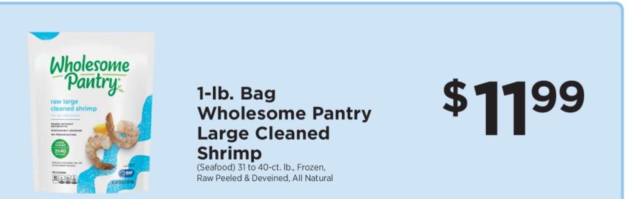Wholesome Pantry Large Cleaned Shrimp