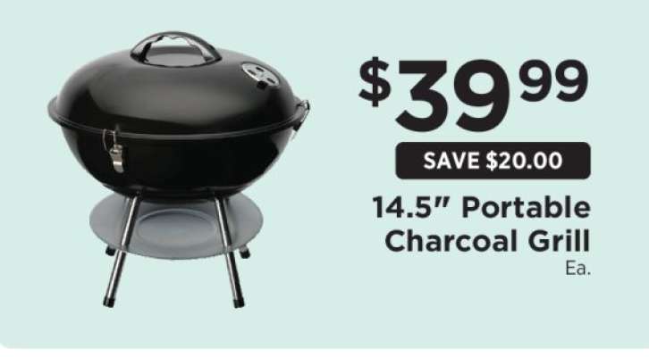 14.5” Portable Charcoal Grill