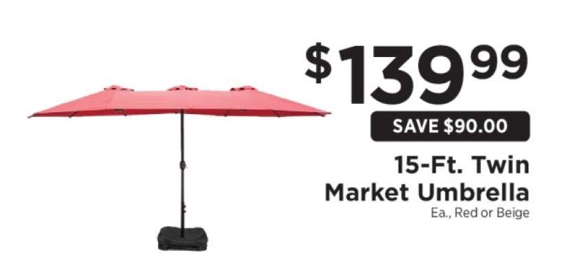 15-ft. Twin Market Umbrella