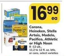Corona, Heineken, Stella Artois, Modelo, Pacifico, Athletic or High Noon