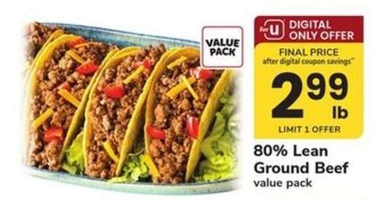 80% Lean Ground Beef