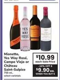 Mionetto, Yes Way Rosé, Campo Viejo or Château Saint-Sulpice