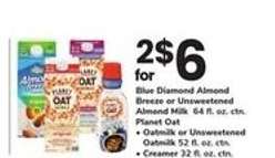 Blue Diamond Almond Breeze or Planet Oat