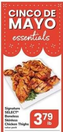 Signature Select Boneless Skinless Chicken Thighs