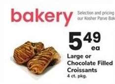 Large or Chocolate Filled Croissants