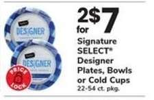 Signature SELECT Designer Plates, Bowls or Cold Cups