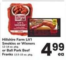 Hillshire Farm Lit'l Smokies or Wieners
