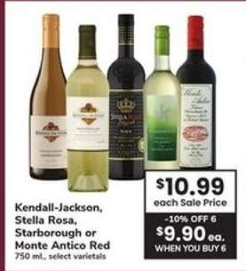 Kendall-Jackson, Stella Rosa, Starborough or Monte Antico Red