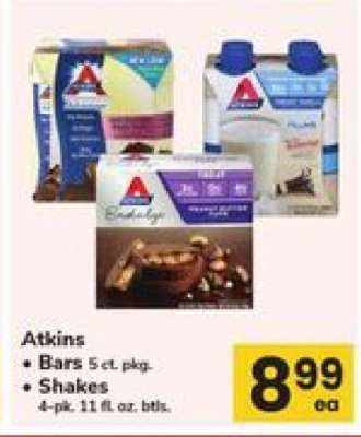 Atkins Bars/Shakes