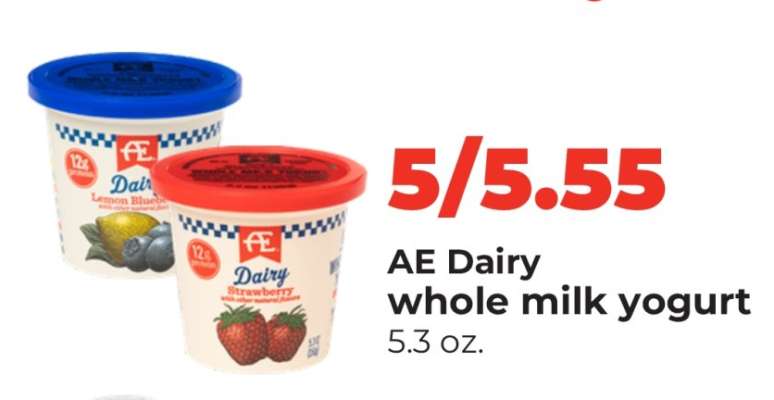 AE Dairy whole milk yogurt