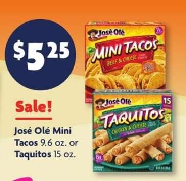 José Olé Mini Tacos or Taquitos
