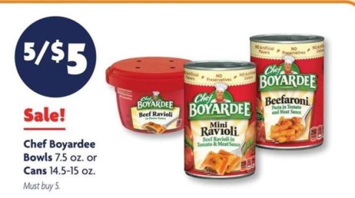 Chef Boyardee Bowls or Cans