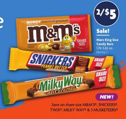 Mars King Size Candy Bars
