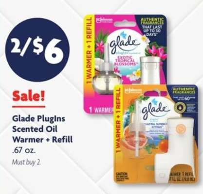 Glade PlugIns Scented Oil Warmer + Refill